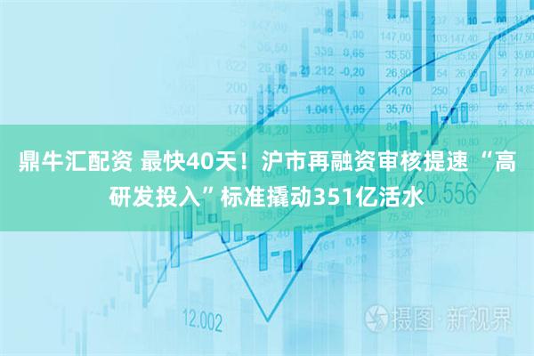 鼎牛汇配资 最快40天！沪市再融资审核提速 “高研发投入”标准撬动351亿活水